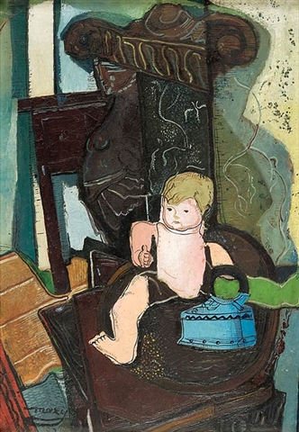 Still Life with a Celluloid Doll and Iron (1926) - M. H. Maxy Tablo