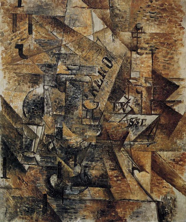 Still Life with a Pair of Banderillas (1911) - Georges Braque Tablo