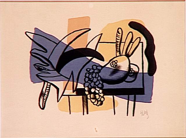 Still Life with fruits (1948) - Fernand Léger Tablo