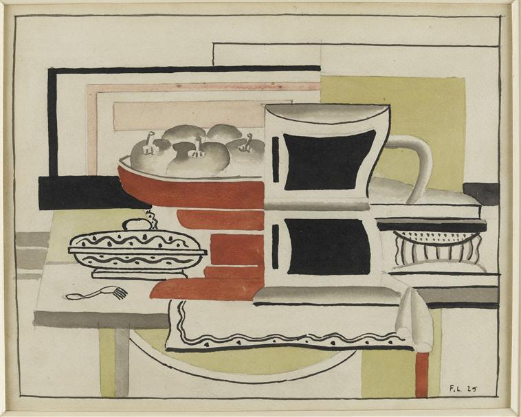 Still life (1925) - Fernand Léger Tablo