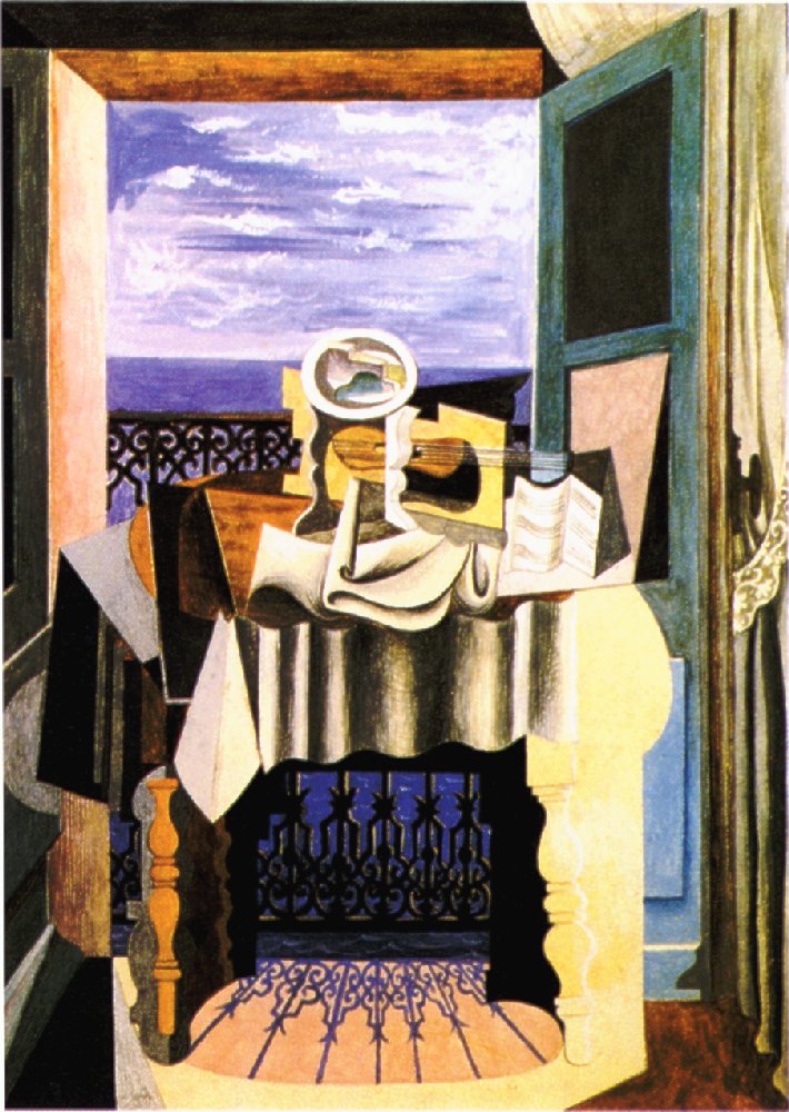 Still life in front of a window at Saint Raphael (1919) - Pablo Picasso Tablo