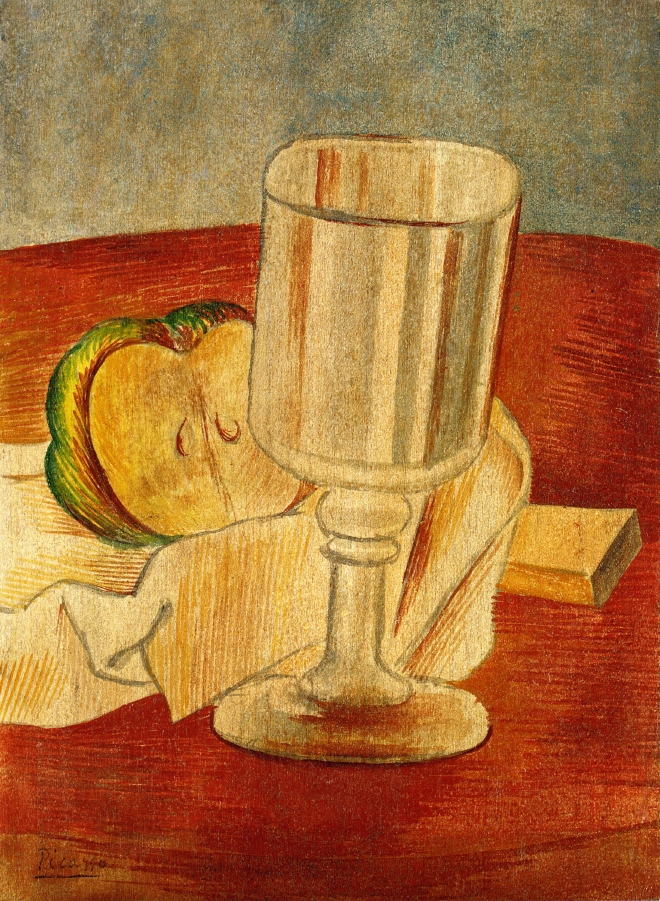 Still life with Gobleet (1914) - Pablo Picasso Tablo