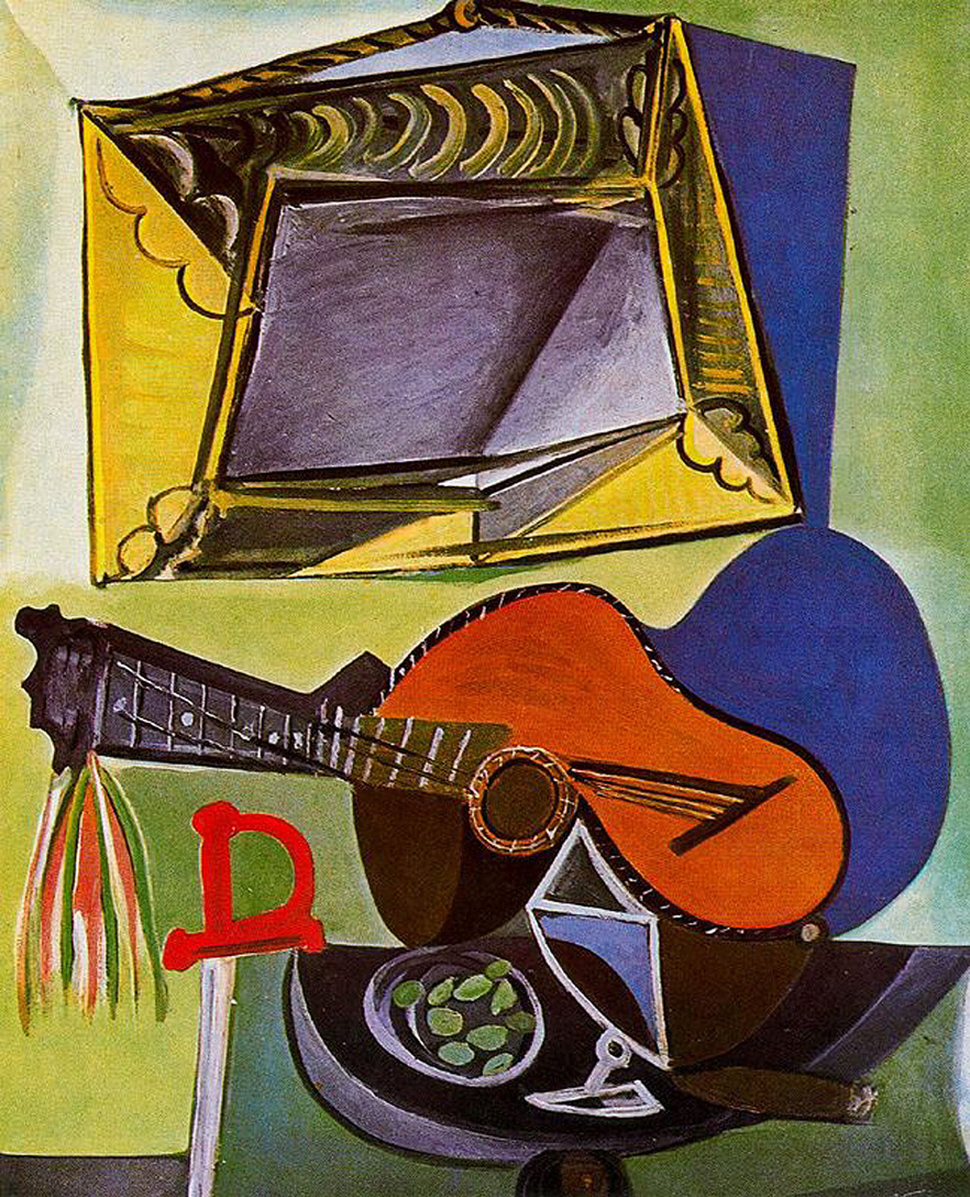 Still life with Guitar (1942) - Pablo Picasso Tablo