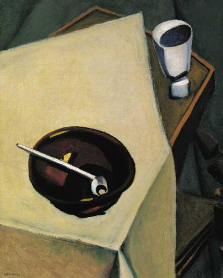 Still life with Pipe (1923) - Lajos Tihanyi Tablo