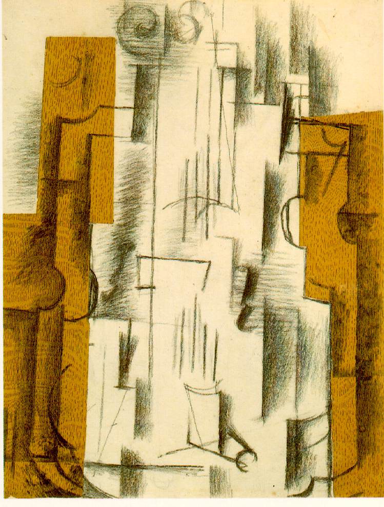 Still life with a violin (1912) - Georges Braque Tablo