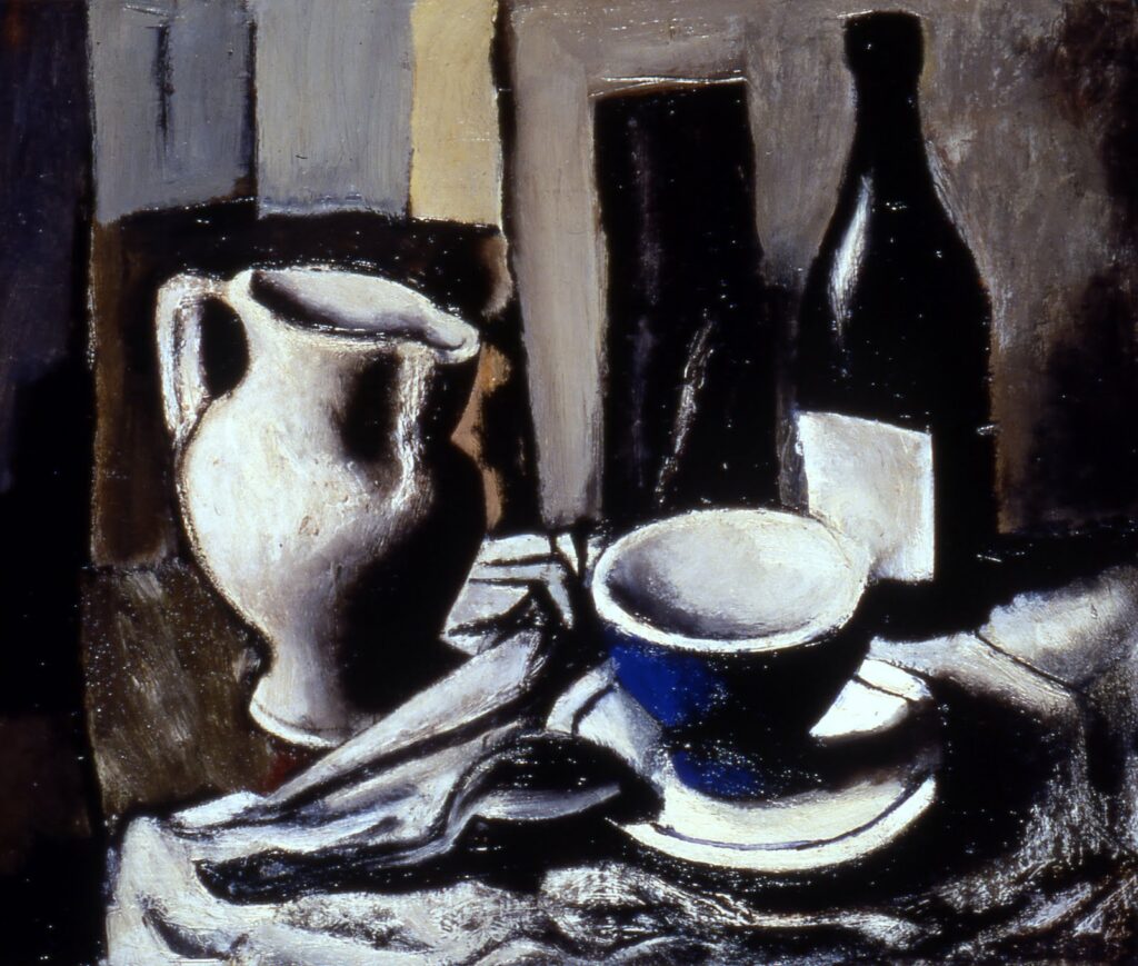 Still life with blue cup – Mario Sironi Tablo
