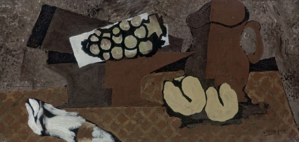 Still life with brown jug (1918) - Georges Braque Tablo