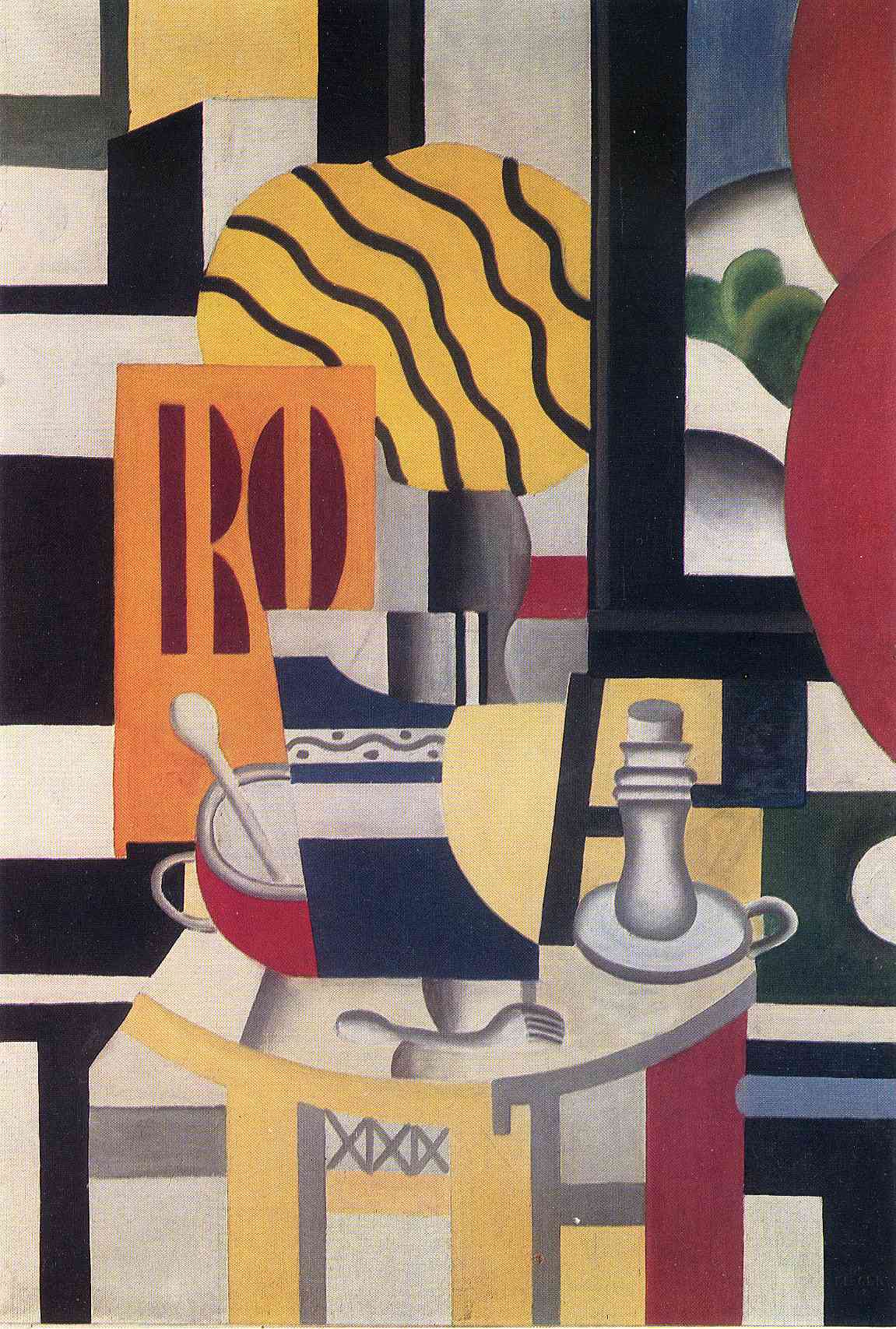 Still life with candle - Fernand Léger Tablo