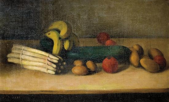 Still life with cucumber (1937) – Arthur Segal Tablo