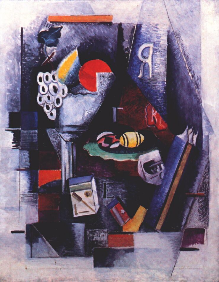 Still life with egg (1915) - Aleksandra Ekster Tablo