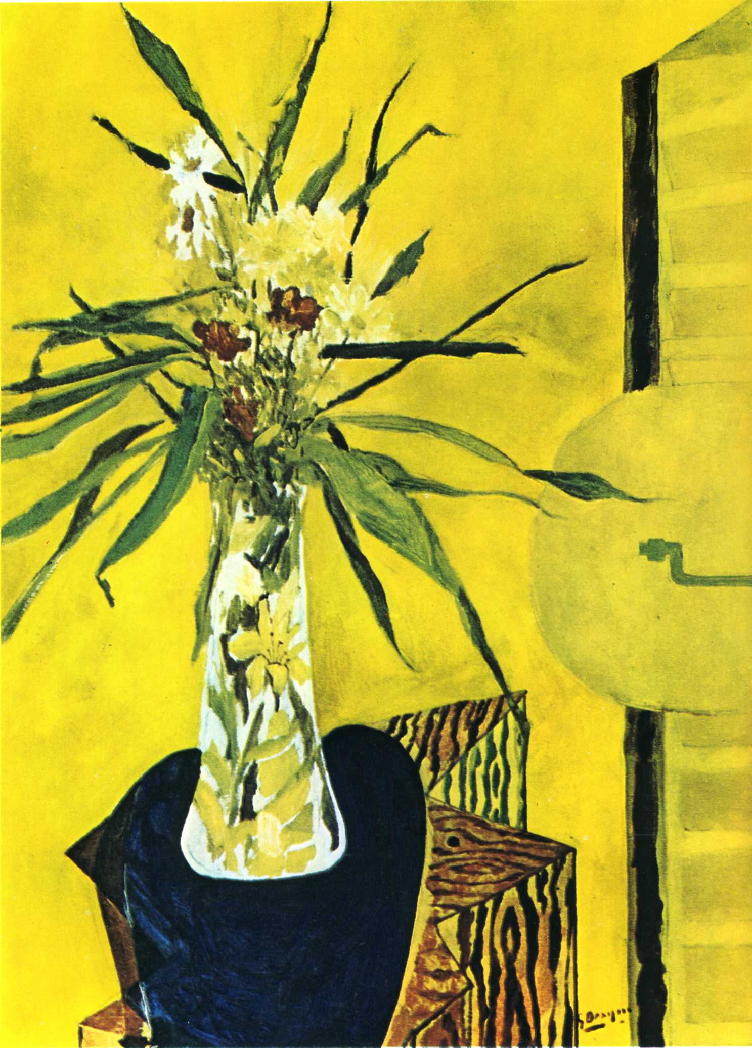 Still life with flowers (1945) - Georges Braque Tablo