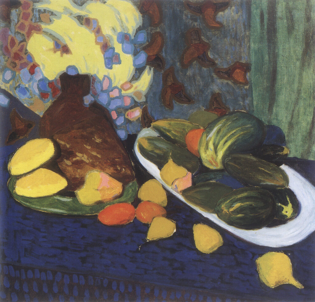 Still life with fruits and vegetables (1905) - Oleksandr Bogomazov Tablo