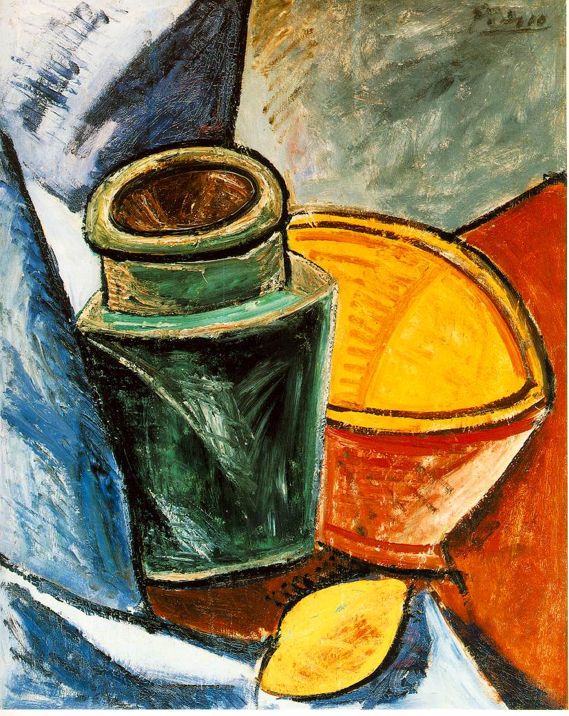 Still life with lemons (1907) - Pablo Picasso Tablo