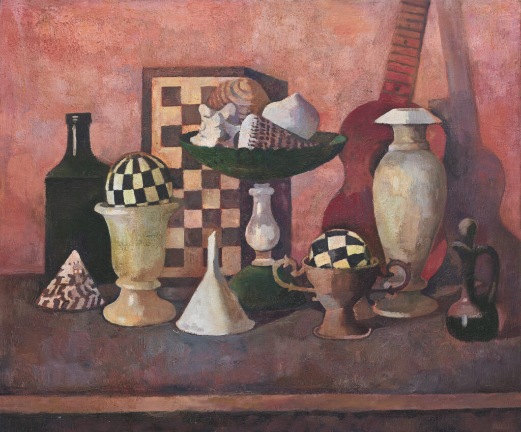 Still life with red background - William Balthazar Rose Tablo