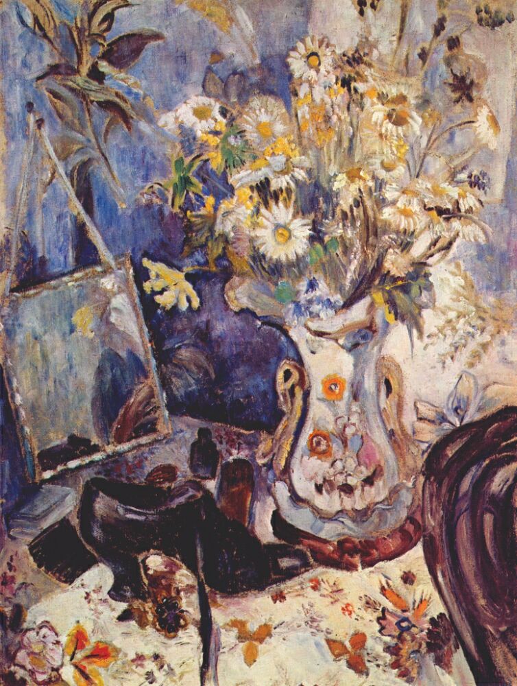 Still life with shoe and mirror (1906) - Natalia Goncharova Tablo