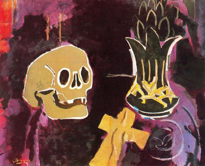 Still life with skull (1943) - Georges Braque Tablo