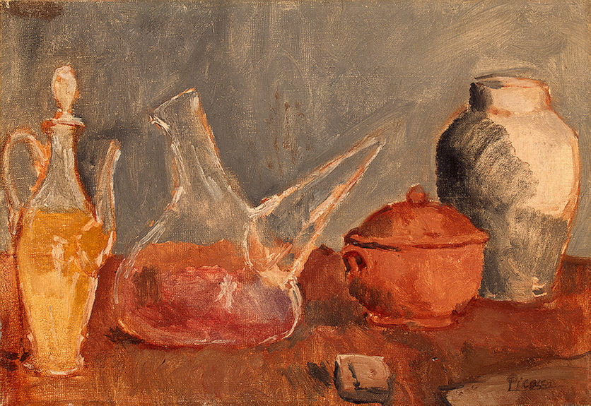 Still life with vases (1906) - Pablo Picasso Tablo