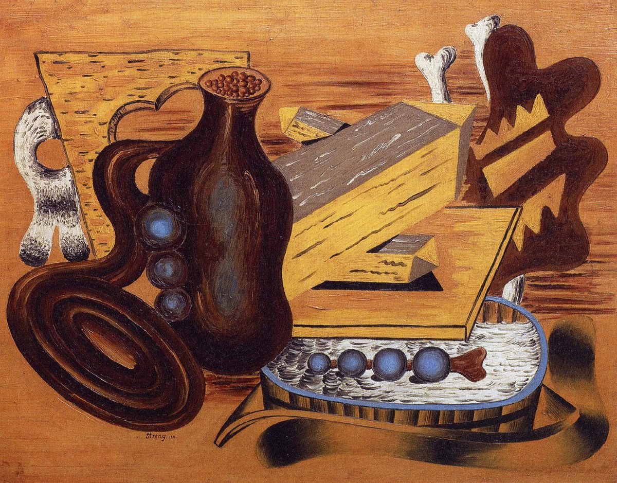 Still life. Crystal and basin (1930) - Henryk Streng Tablo