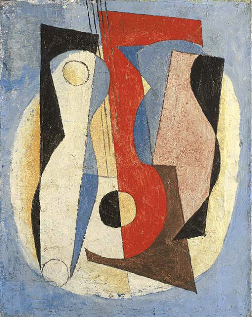 Stilleben mit Guitarre (1931) - Leo Leuppi Tablo
