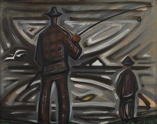 Stojící rybář (1937) - Josef Čapek Tablo