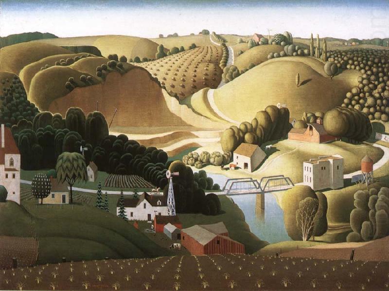 Stone City, Iowa (1930) - Grant Wood Tablo