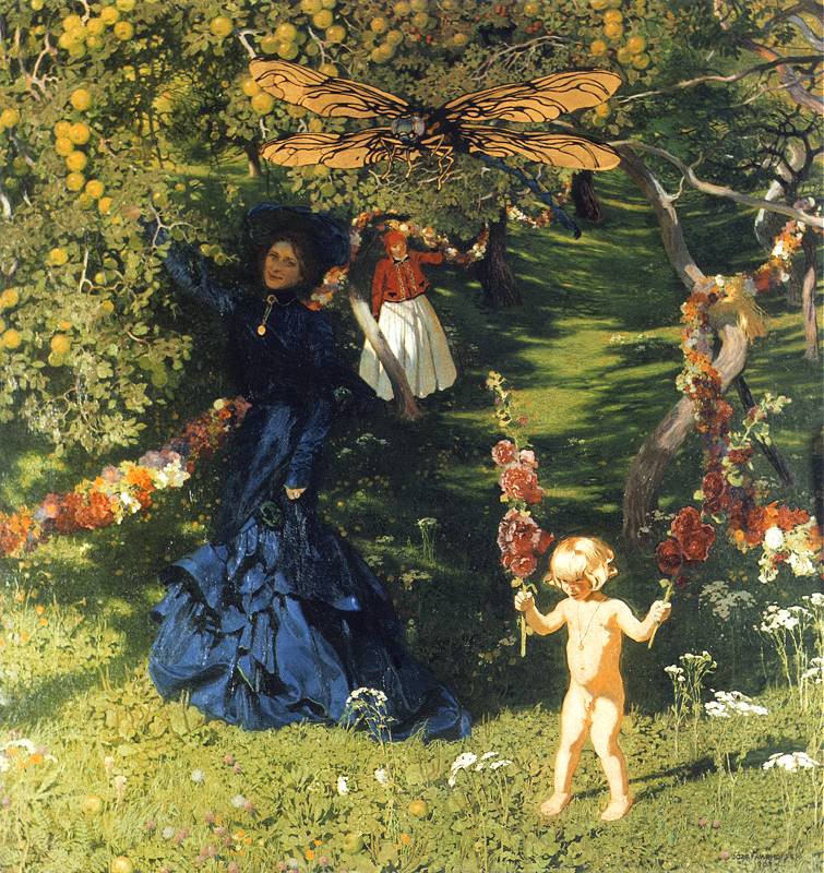 Strange Garden (1902) - Józef Mehoffer Tablo