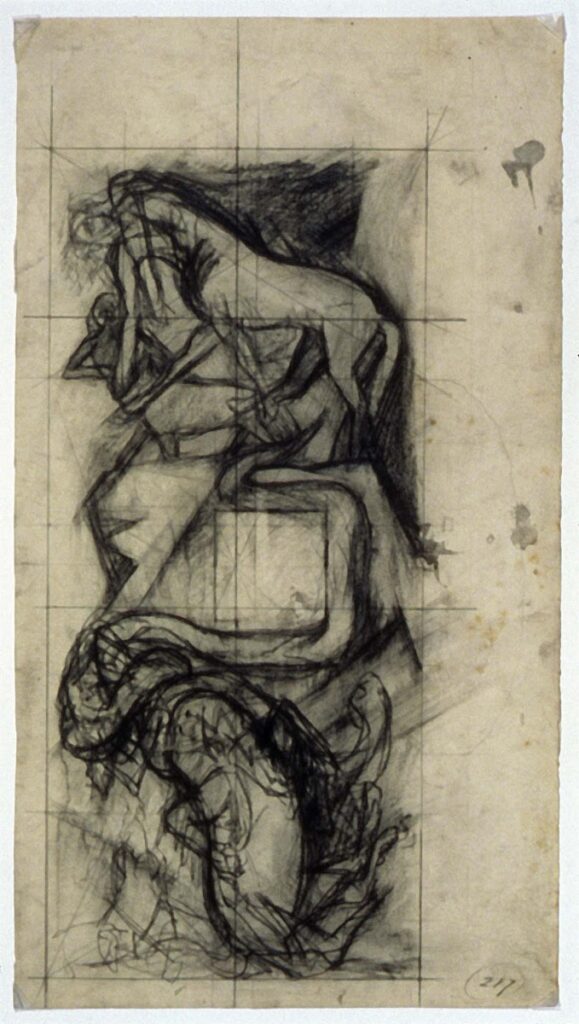 Strangulation of Mythology, Study (1930) - José Clemente Orozco Tablo