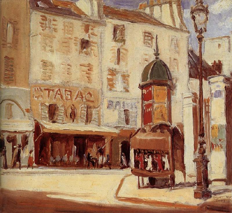 Street (1920) - Grant Wood Tablo
