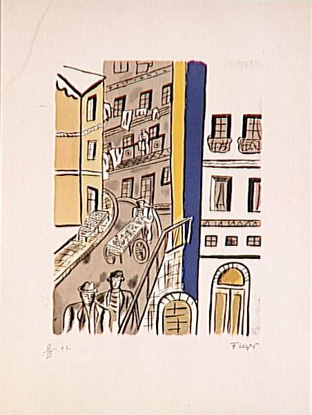 Street - Fernand Léger Tablo