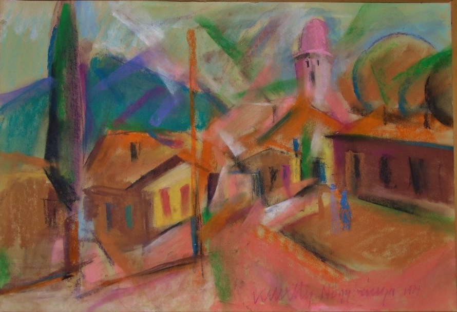 Street of Nagybánya (1929) - Kmetty János Tablo