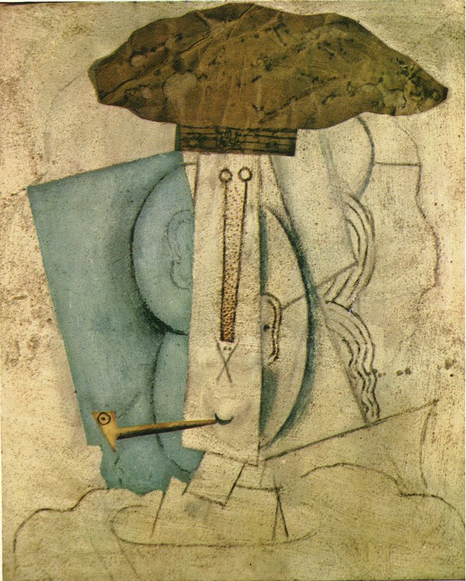 Student with pipe (1914) - Pablo Picasso Tablo