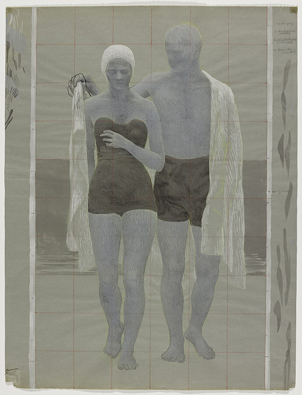 Study for After Swimming (1955) - Alex Colville Tablo