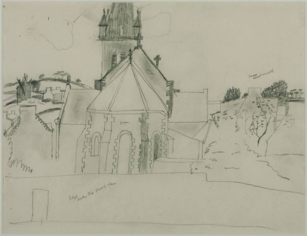 Study for ‘Church at Tréboul’ (1929) - Christopher Wood Tablo