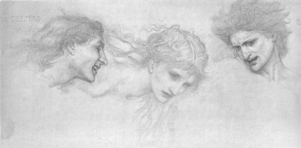 Study for Masque of Cupid - Edward Burne-Jones Tablo