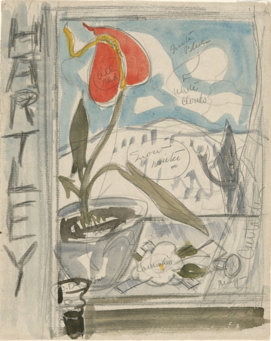 Study for Poster Portrait Marsden Hartley (1924) - Charles Demuth Tablo
