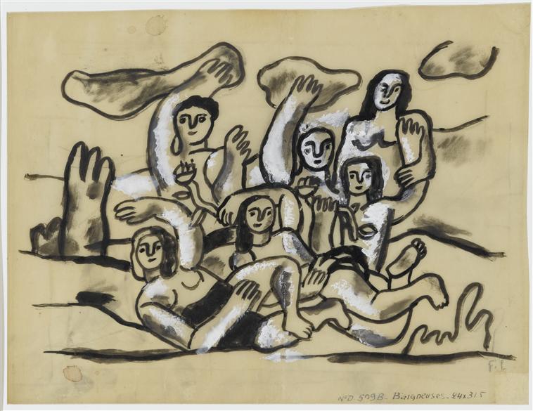 Study for The Bathers - Fernand Léger Tablo