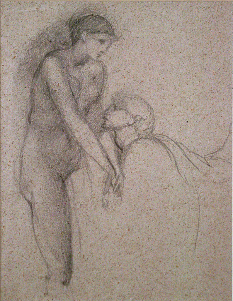 Study for The Soul Attains (1870) - Edward Burne-Jones Tablo