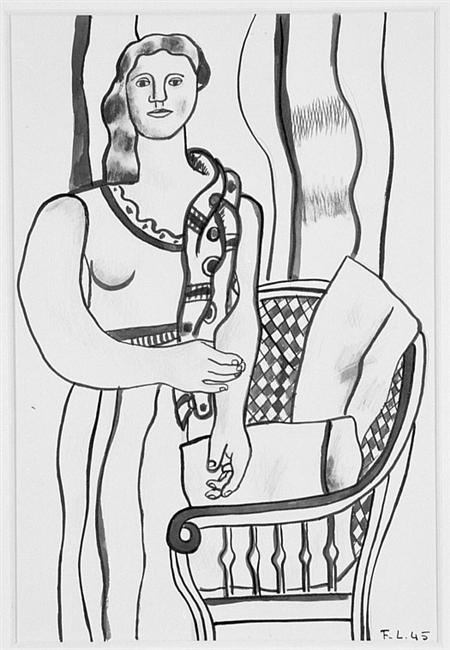 Study for a Portrait (1945) - Fernand Léger Tablo