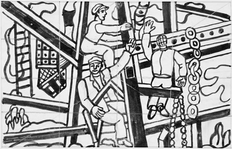 Study for builders - Fernand Léger Tablo