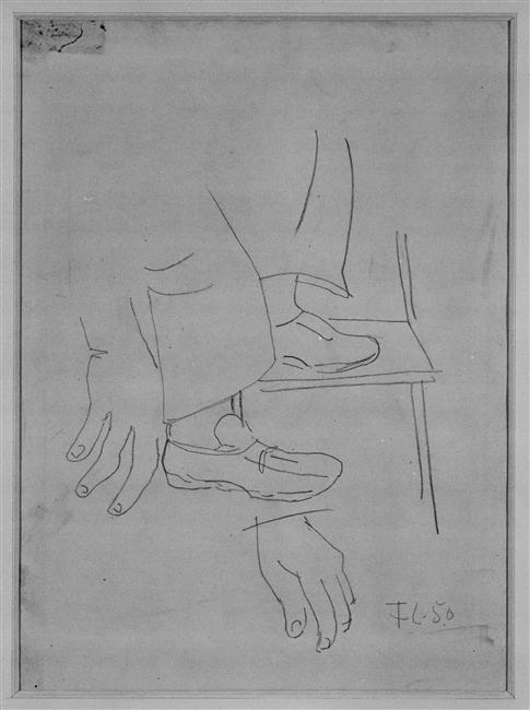 Study for builders of feet (1950) - Fernand Léger Tablo
