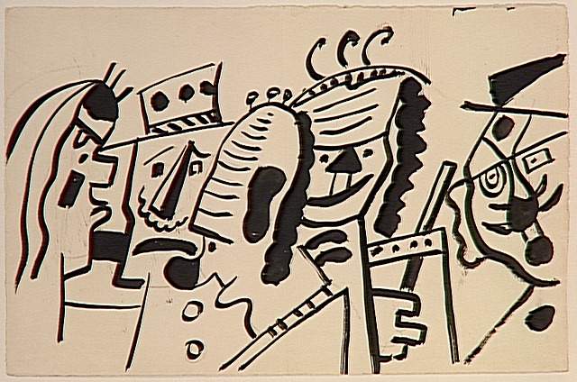 Study for the circus, the clowns - Fernand Léger Tablo