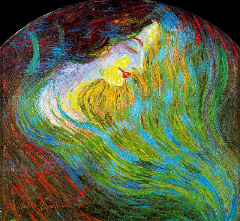 Study of a Feminine Face (1910) – Umberto Boccioni Tablo