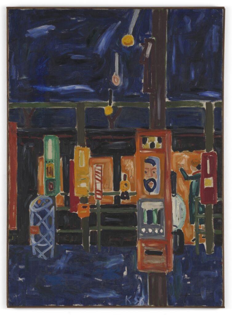 Subway with Self Portrait (1956) - Allan Kaprow Tablo