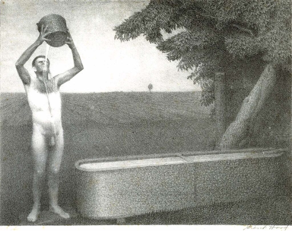 Sultry Night (1939) - Grant Wood Tablo
