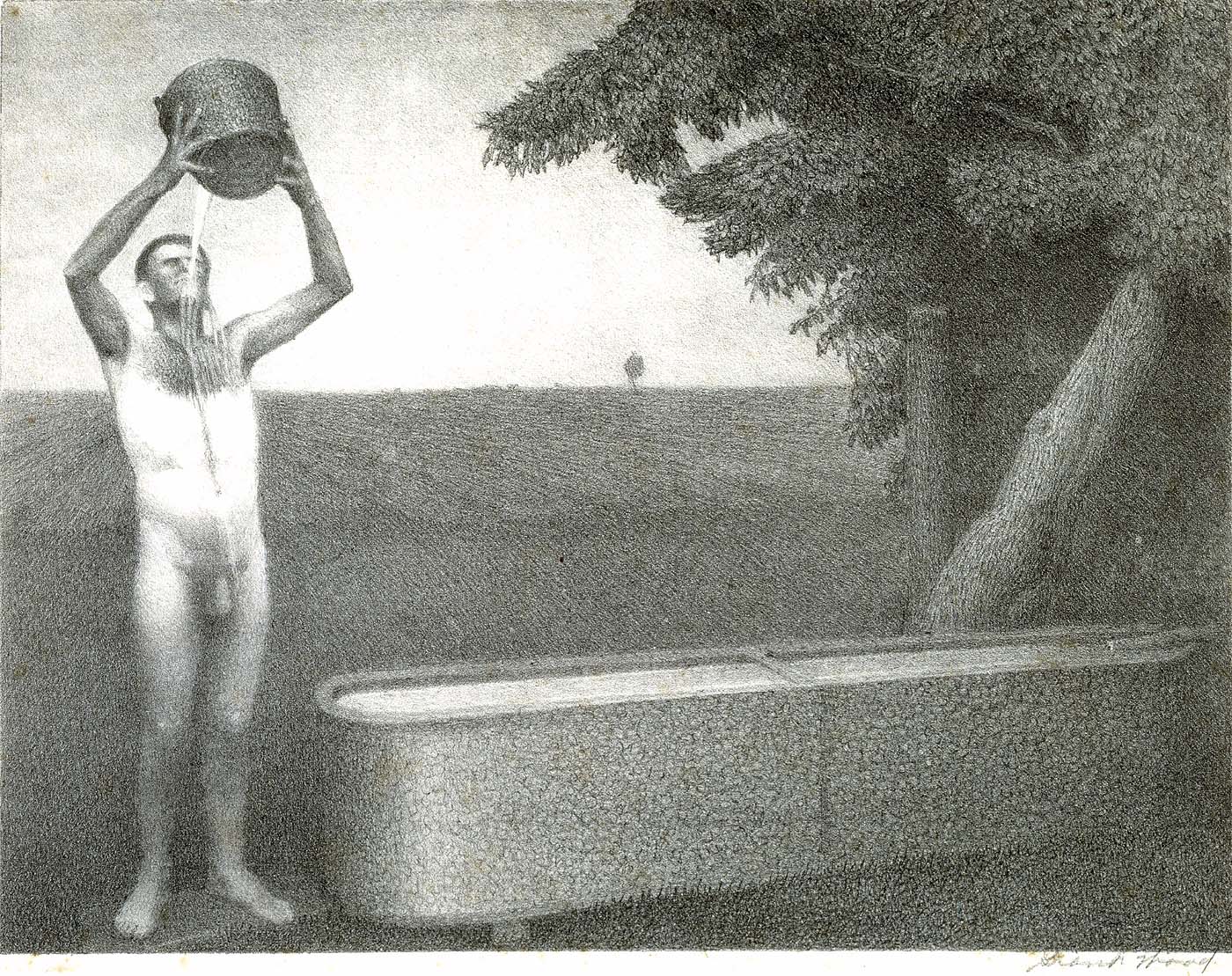 Sultry Night (1939) - Grant Wood Tablo