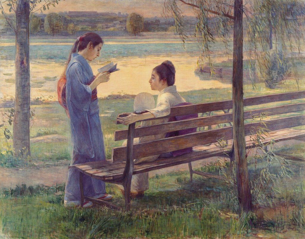 Summer Evening Beside the Lake - Fujishima Takeji Tablo