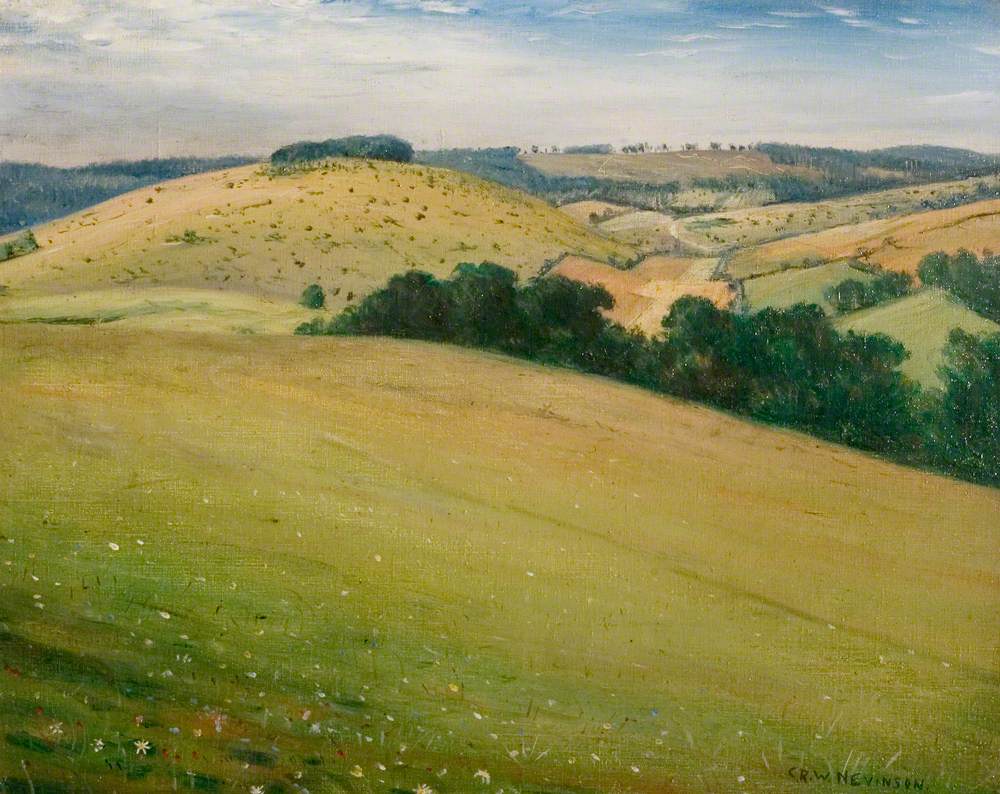 Summer in the Downs (1946) - C. R. W. Nevinson Tablo
