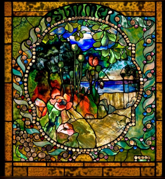 Summer panel from the Four Seasons window (1900) – Louis Comfort Tiffany Tablo