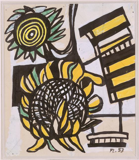 Sunflowers (1953) - Fernand Léger Tablo