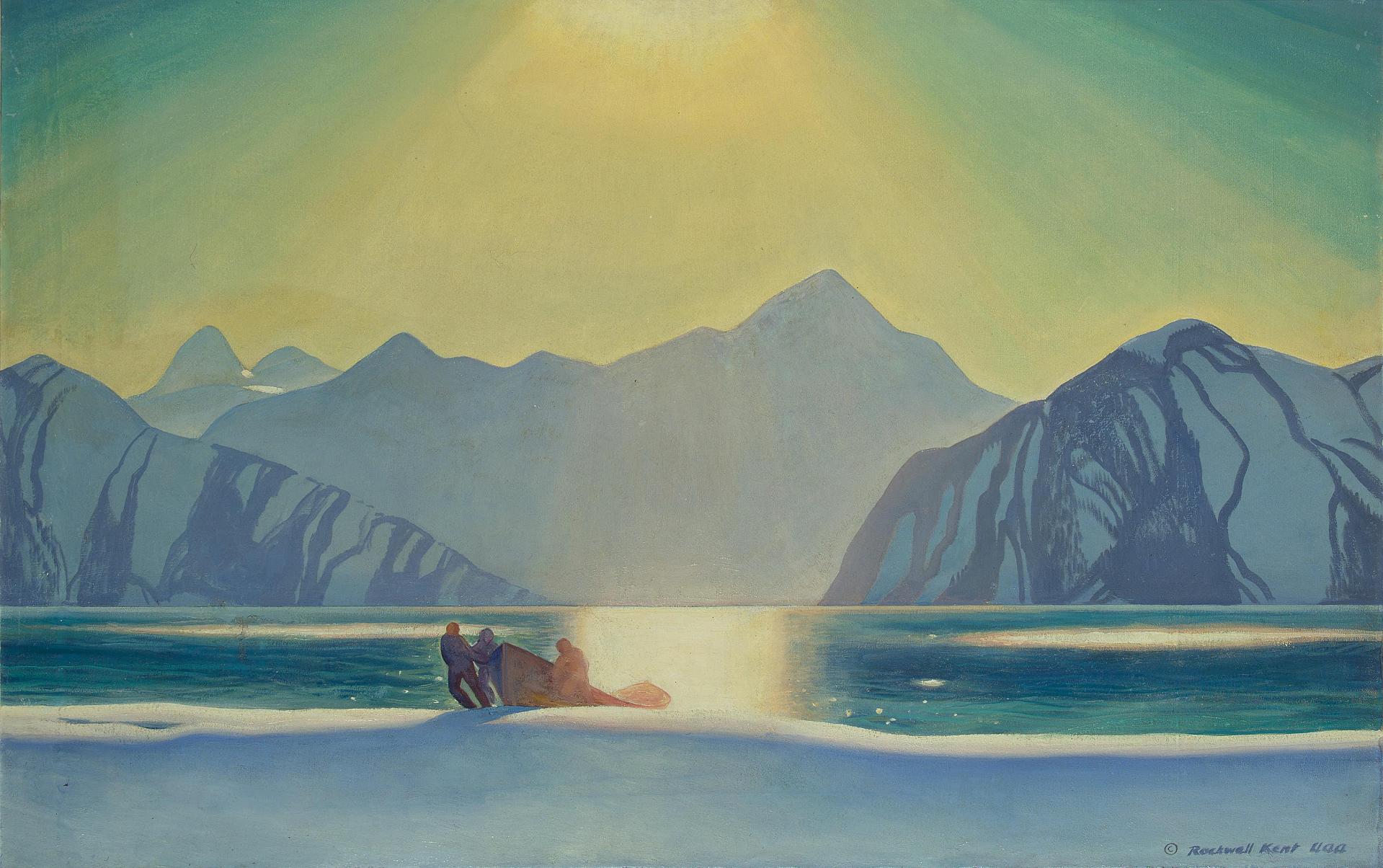 Sunglare, Alaska (1919) - Rockwell Kent Tablo